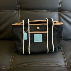 Black and Tan Tote Bag